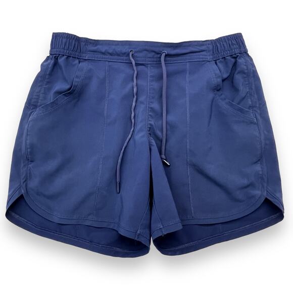 Lands' End Athletic Shorts Women's 4 Blue Pockets Athletic Swim Outdoors Hike - Picture 1 of 8